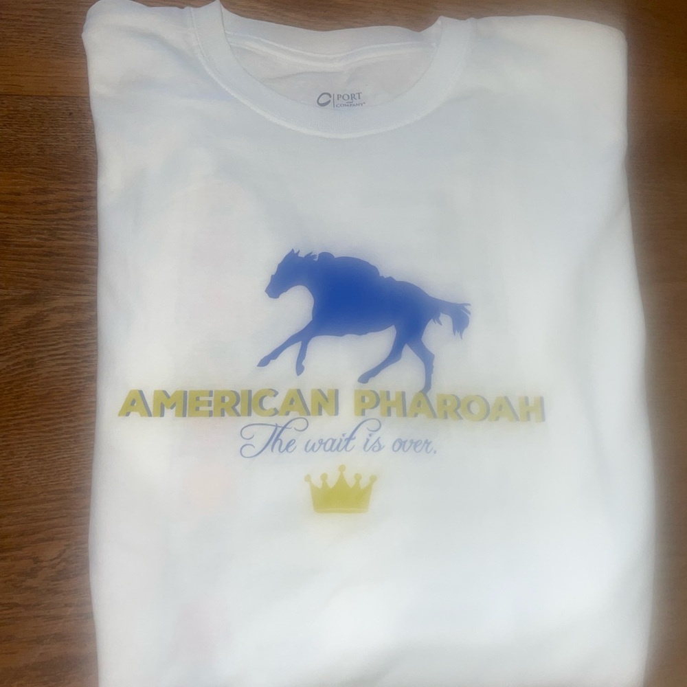 American Pharoah Triple Crown winners T Shirt like new size XL